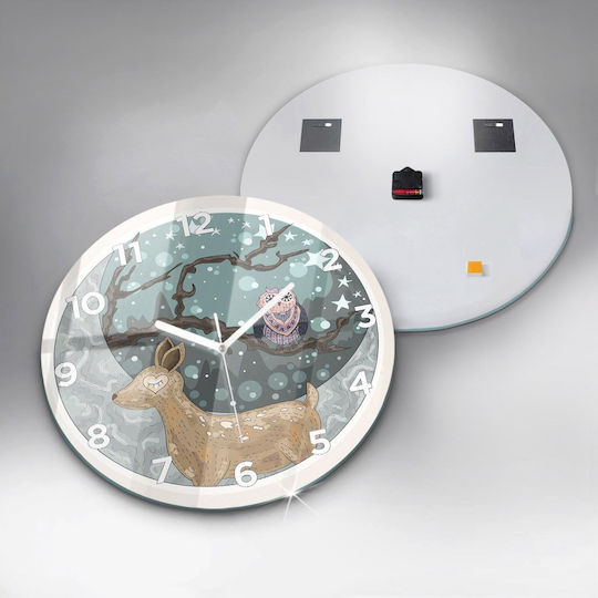 Tulup Kinder Wanduhr Glas