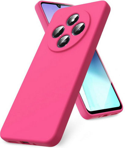Forcell Back Cover Silicone / Tempered Glass Fuchsia (Redmi 14C / Poco C75)