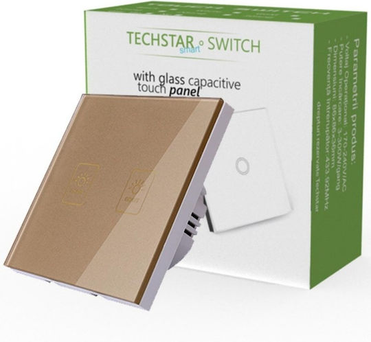 Techstar Tg02 Touch Switch Tempered Glass Modern Design Led Lighting 2 Phases Gold