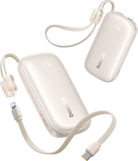 Baseus EnerFill FC21 QPow3 Ultra Power Bank 10000mAh 22.5W με Θύρα USB-A Μπεζ