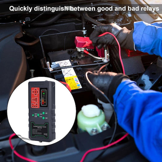 Techstar Cnbj-722 Tester Detector Wireless Releu Auto 12v/24v Compatibil cu Relee 4 5 Pini Afișaj Digital Led Integrat