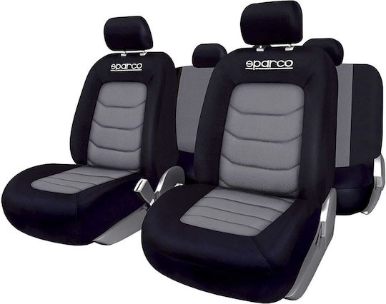 Sparco Car Cover Set 9pcs Polyester Black / Gray