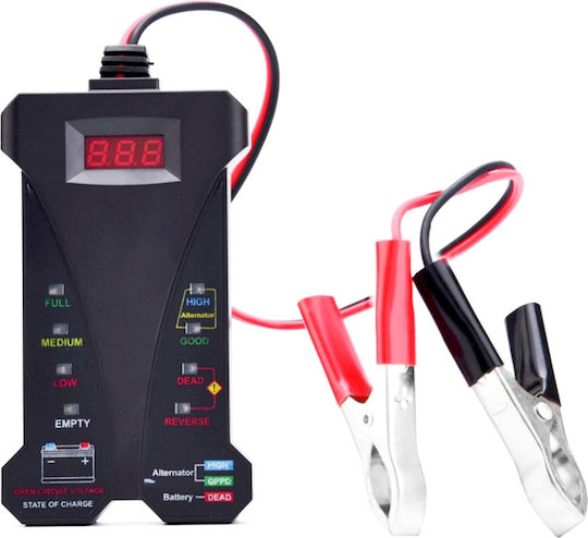 Digitaler Batterietester 12V Auto Batterien Techstar Voltmeter Lichtmaschinen-Ladesystem-Analyzer