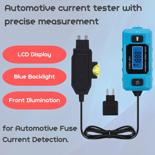 Techstar Cnpj-611 Auto Current Tester Illuminated Lcd Display Fuse Detection Accuracy ±2%