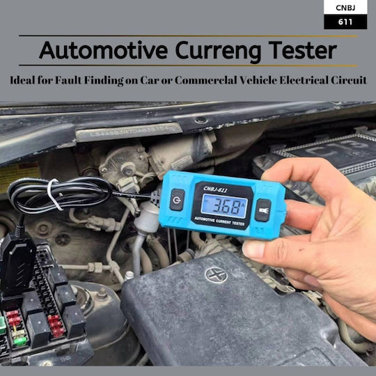 Techstar Cnpj-611 Auto Current Tester Illuminated Lcd Display Fuse Detection Accuracy ±2%
