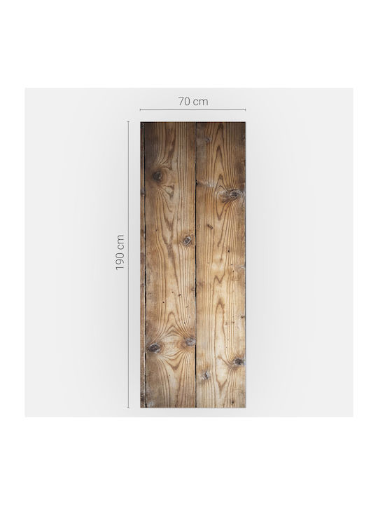 Magnetic Refrigerator Cover Easy Installation Wooden Boards Vertical 70x190 Cm
