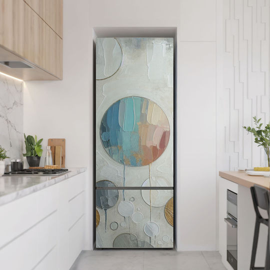 Magnetisches Kühlschrank Cover Küche Abstrakte Malerische Kreise 70x190 cm