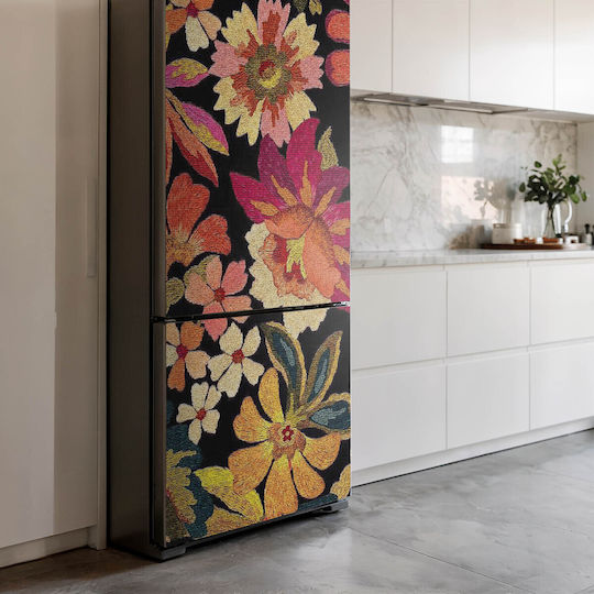 Magnetică Husă Pentru Frigider Model Floral Model Broderie 70x190 Cm