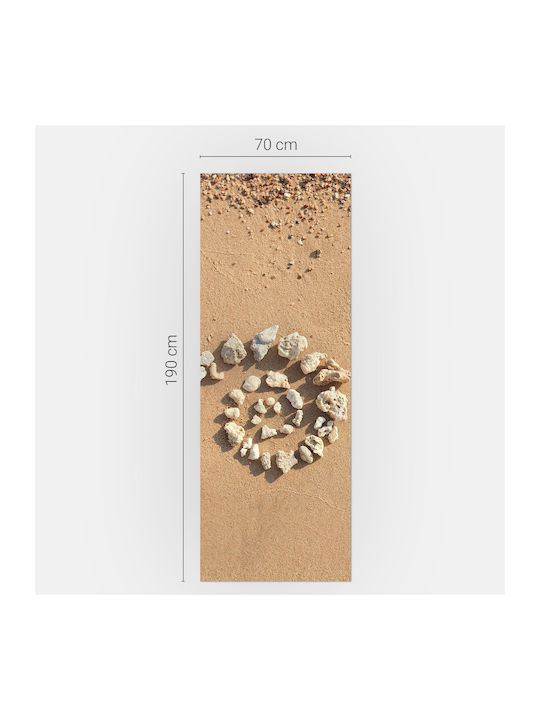 Magnetisches Wandsticker & Wandgemälde Schutzcover Kühlschrank Design Natürliche Spirale Steine 70x190 cm