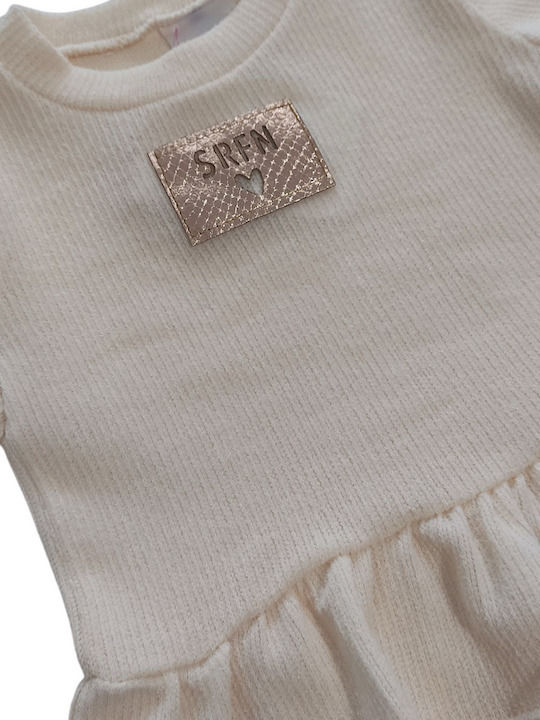 Kids' Set with Pants Winter 2pcs Beige, Leopard