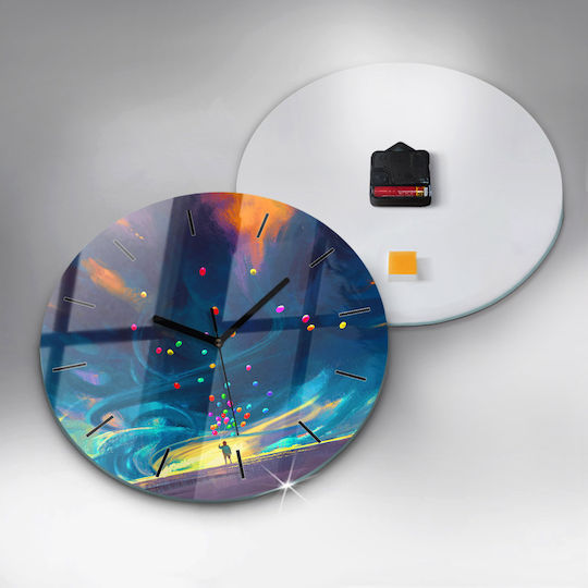 Tulup Kinder Wanduhr Glas