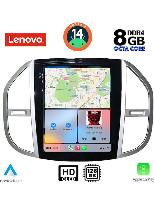 Lenovo Auto-Audiosystem für Mercedes-Benz Vito 2015 (Bluetooth/USB/WiFi/GPS/Apple-Carplay/Android-Auto) mit Touchscreen 5.1"