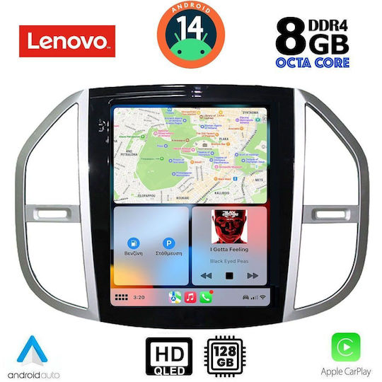 Lenovo Ηχοσύστημα Αυτοκινήτου για Mercedes-Benz Vito 2015 (Bluetooth/USB/WiFi/GPS/Apple-Carplay/Android-Auto) με Οθόνη Αφής 5.1"