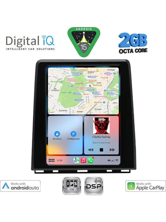 Digital IQ Car Audio System for Renault Clio / Captur 2019 (Bluetooth/USB/WiFi/GPS/Apple-Carplay/Android-Auto) with Touch Screen 4.1"