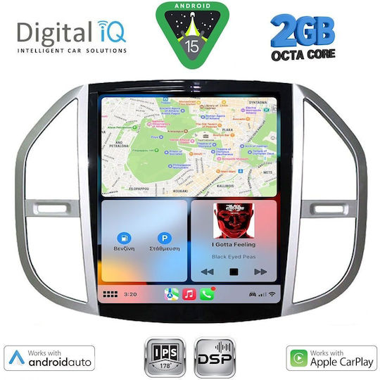 Digital IQ Car Audio System for Mercedes-Benz Vito 2015 (Bluetooth/USB/WiFi/GPS/Apple-Carplay/Android-Auto) with Touch Screen 4.1"