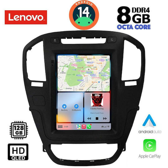 Lenovo Ηχοσύστημα Αυτοκινήτου για Opel Insignia 2008-2013 (Bluetooth/USB/WiFi/GPS/Apple-Carplay/Android-Auto)