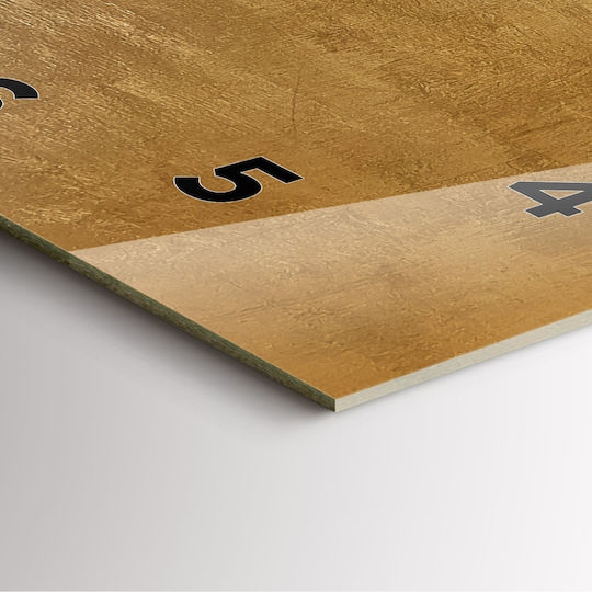 Tulup Αθόρυβο Ρολόι Τοίχου Γυάλινο Κίτρινο 60x60cm