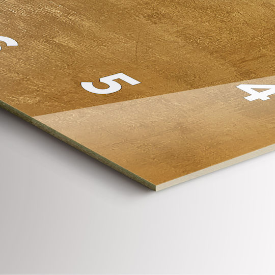 Tulup Αθόρυβο Ρολόι Τοίχου Γυάλινο Κίτρινο 60x60cm