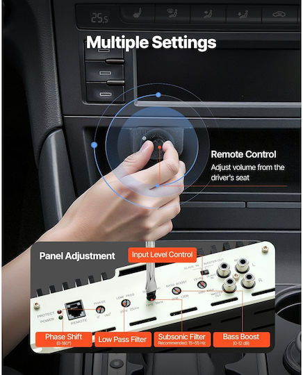 Vevor Car Audio Amplifier 1 Channel Class D