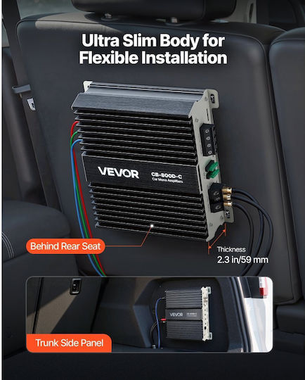 Vevor Car Audio Amplifier 1 Channel Class D