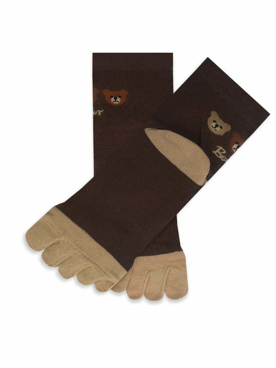 Κάλτσα Βαμβακερή Δάχτυλα Toe Socks Σχέδια Teddy Bear Ytli Κάλτσα Βαμβακερή Δάχτυλα Toe Socks Σχέδια Teddy Bear Ytli