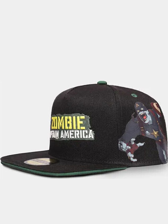 Καπέλο Marvel What If Zombie Captain America Snapback Cap Black Sb566433whi
