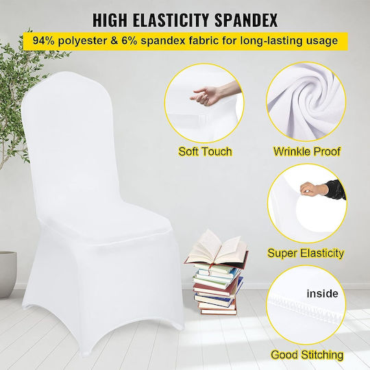 Husă Elastică Scaun Alb 50buc