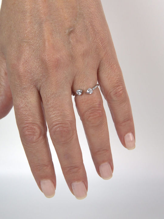 Damen Ring mit Zirkonia aus Silber