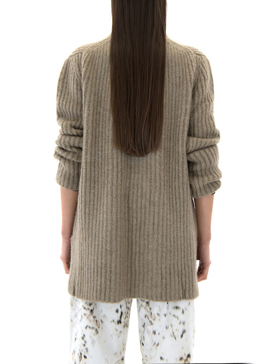 Tailor Made Knitwear Γυναικεία Πλεκτή Ζακέτα Μπεζ (beige)