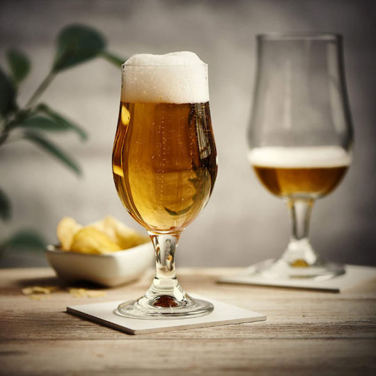 Soler Hispania Munique Set Gläser Bier, μπίρας aus Glas Mit Stiel 370ml 12Stück