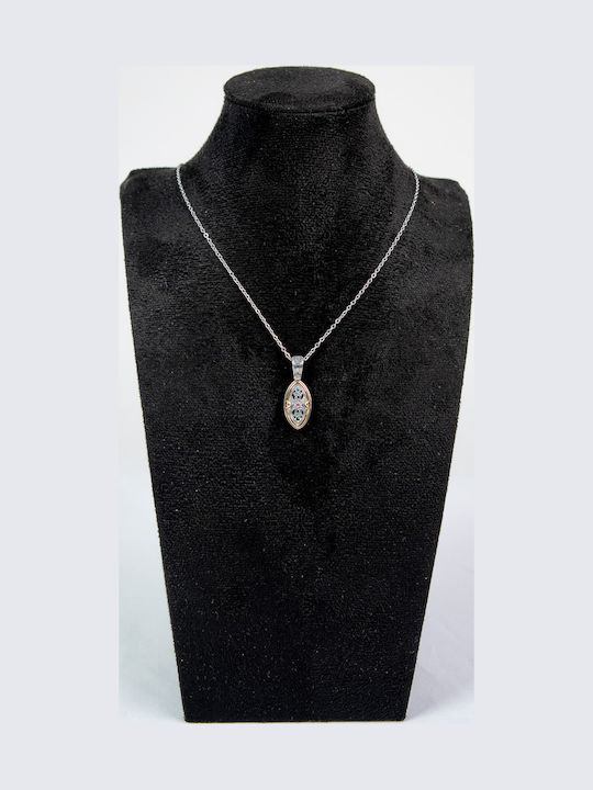 Halskette aus Vergoldet Silber mit Zirkon