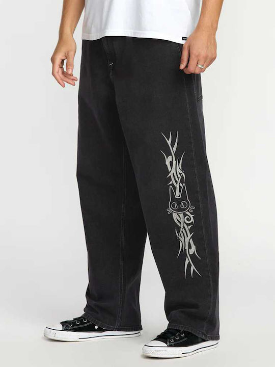Men's Jeans Pants with Relaxed Fit Black