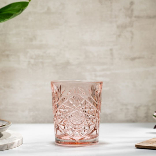Soler Hispania Libbey Hobstar Σετ Ποτήρια από Γυαλί σε Ροζ Χρώμα 350ml 6τμχ