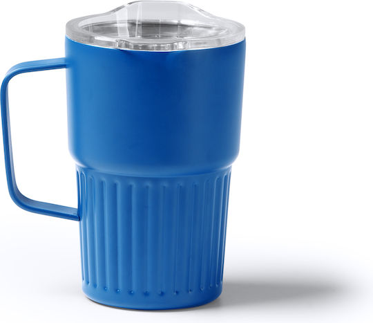 Nubex Mug Metallic with Lid Gray 450ml