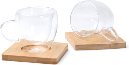 Robus Mug Glass Transparent 90ml 2pcs