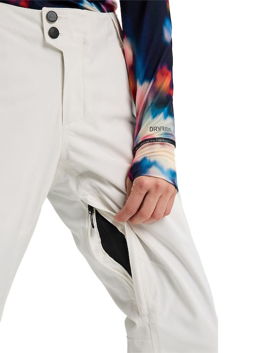 Burton Reserve 2l Stretch 3026810AR00 Women's Trousers for Ski & Snowboard White