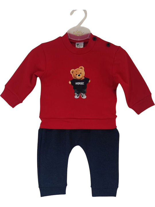 Kids' Set with Pants Winter 2pcs Red