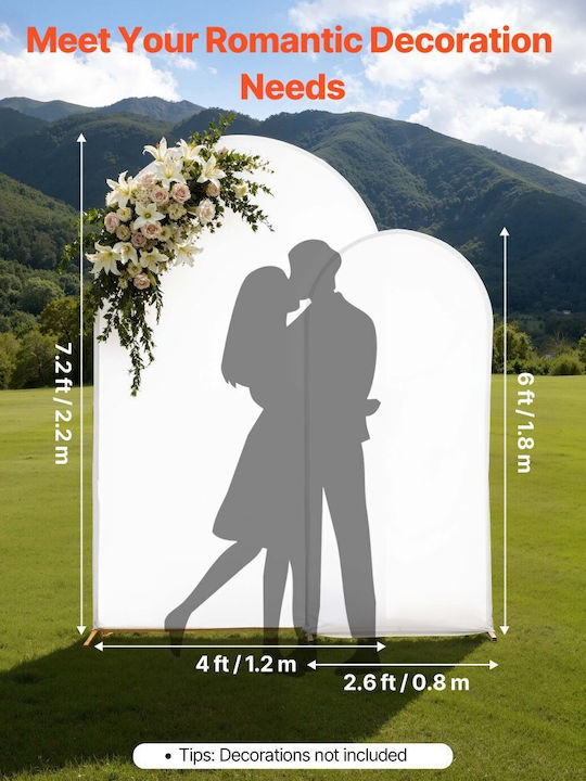 Vevor Διακοσμητικό Γάμου από Μέταλλο 2τμχ 220cm