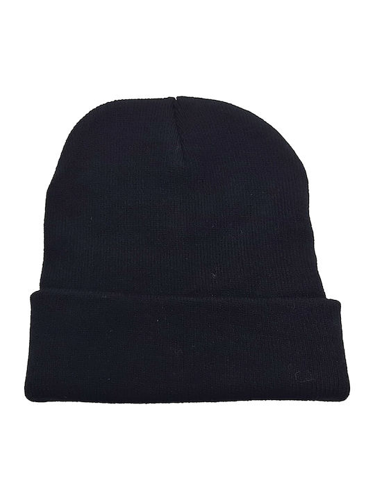 Beanie Ανδρικός Σκούφος Πλεκτός σε Μαύρο χρώμα