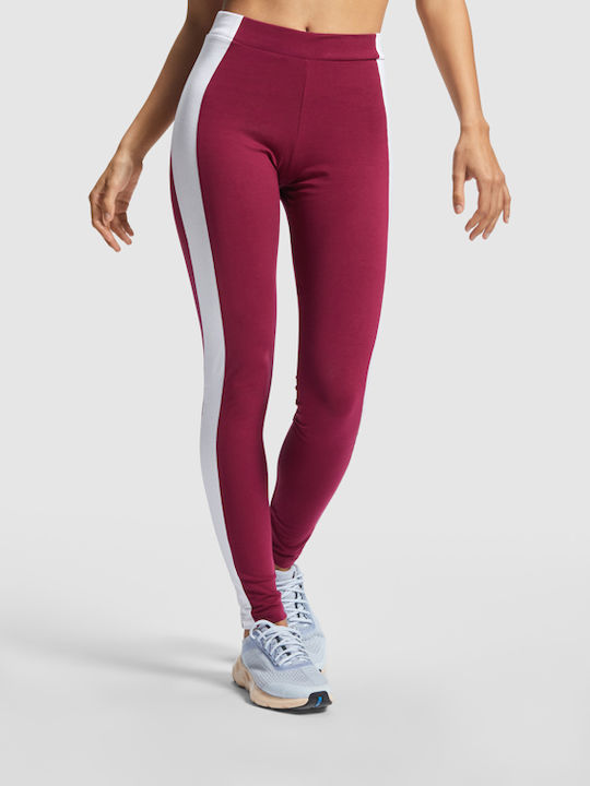 Frauen Leggings Bordeaux-white