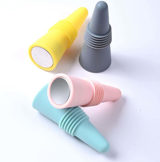 Set 4 Dopuri Reutilizabile din Silicon Flippy Sticle Vin Băuturi Multicolore
