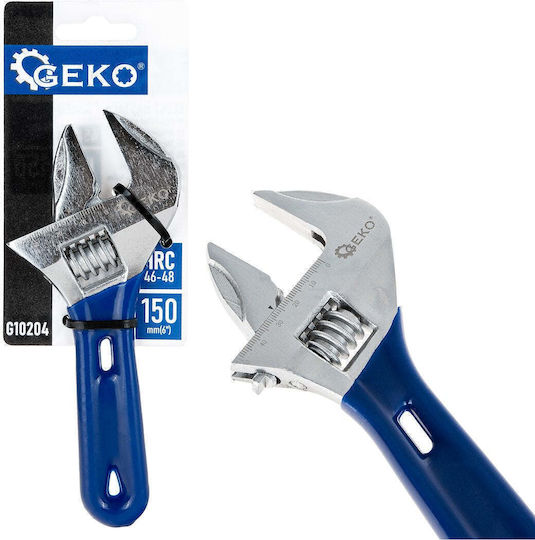 Geko Γαλλικό Κλειδί Μήκους 150mm με Άνοιγμα Σιαγόνων έως 36mm και Αντιολισθητική Λαβή