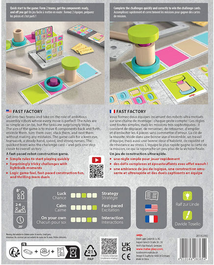 Board Game Fast Factory for 2-6 Players 8+ Years Old (EN) Haba