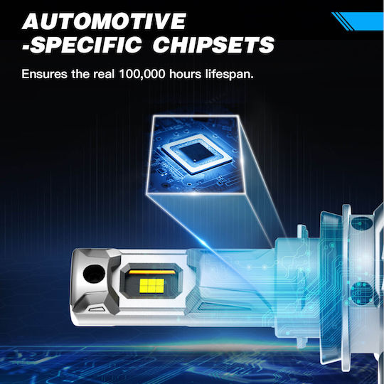 NovSight Лампи Автомобила & Мотоциклета H11 / H8 / H9 / H16 LED 6500К Хладно бяло 12-24V / 9-32V 100W 1бр