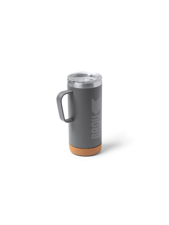 Glas aus Metall in Weiß Farbe 600ml