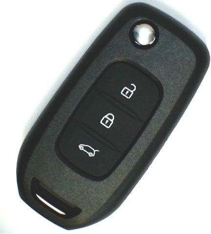 Techstar Car Key Cover Case Compatible Dacia Renault 3 Buttons Flip Type VA2 Blade