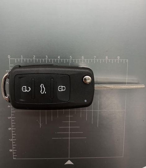 Techstar Klappmesser-Style 3-Tasten Autoschlüssel Schutzhülle Volkswagen – Nicht Abnehmbarer Fall