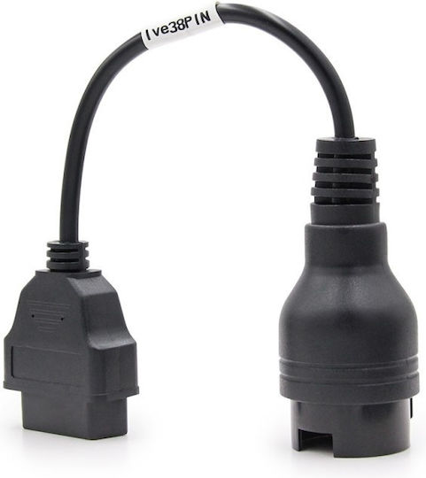Techstar Adapter Kabel Nachrüstbar Kompatibel Mit Iveco Nutzfahrzeugen 38 Pin Zu OBD 2 16 Pin