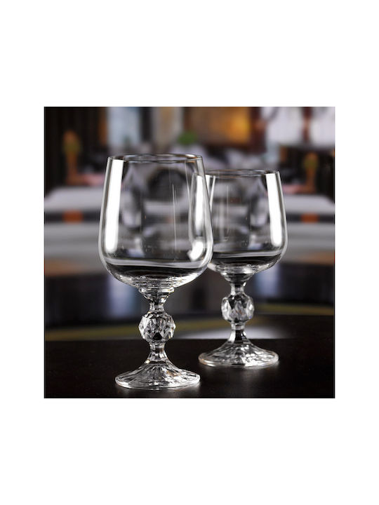 Crystalite Bohemia Set of Glasses White Wine / Water / Cocktail/Drinking / Champagne / Whiskey / Liqueur/Ouzo made of Crystal in White Color Stemmed 230ml 6pcs