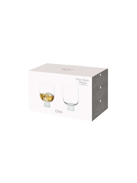 Design Is This Set of Glasses Whiskey / White Wine / Cocktail/Drinking / Water made of Glass in White Color 2pcs